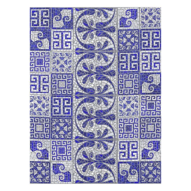Nappe Art de mosaïque grecque brisée (Devant)