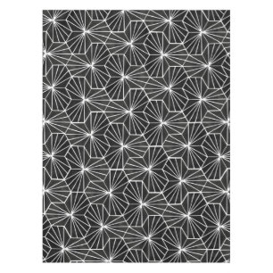 Nappe Art Déco moderne Motif géométrique noir blanc