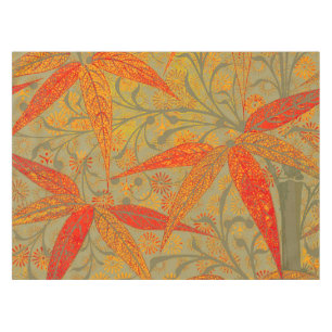 Nappe Art en bambou terrestre Imprimer orange