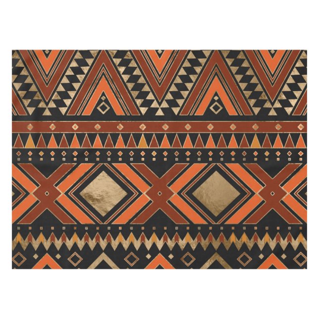 Nappe Art ethnique aztèque de motif (Devant (Horizontal))