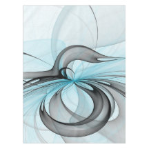 Art fractal moderne gris anthracite abstrait bleu
