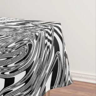 Nappe Art géométrique noir et blanc 12