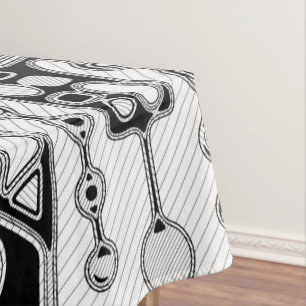Nappe Art géométrique noir et blanc 4