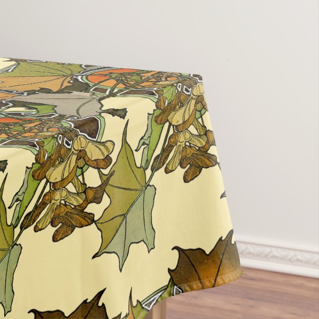 Nappe Art Nouveau Alphonse Mucha Feuille Motif (In Situ)