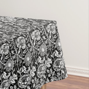 Nappe Art nouveau Carnation Damask, noir et blanc