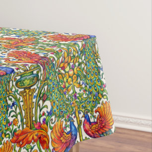 Nappe Art Nouveau Rétro Paons & Fruits par Walter Crane