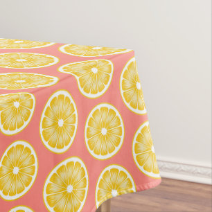 Nappe Art Pop Rose Lemonade Slice Jaune