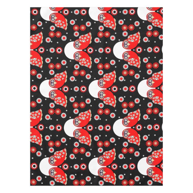 Nappe Art populaire de Chouette scandinave (Devant)