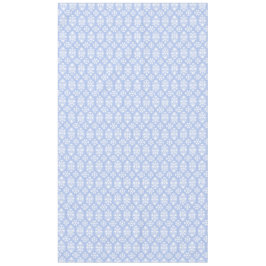 Nappe Art populaire floral damassé bleu et blanc