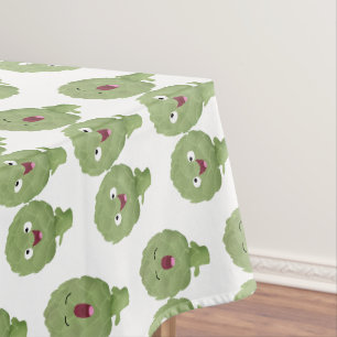 Nappe Artichauts chantants mignons dessin animé végétal