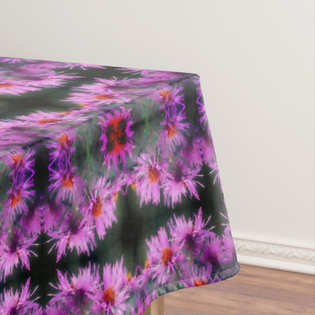 Nappe Astres roses sauvages Fleur Art Abstrait (In Situ)