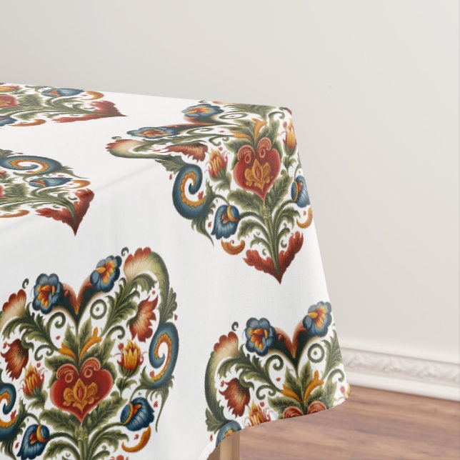 Nappe Autocollant norvégien de coeur d'art populaire (In Situ)