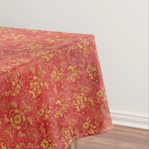 Nappe Automne automne Fleurs jaunes sur Orange