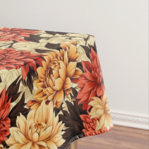 Nappe Automne Chrysanthèmes floraux