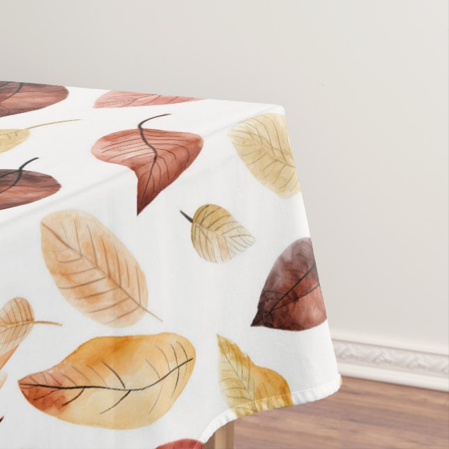 Nappe Automne Feuilles Terracotta Brown Boho Motif (In Situ)