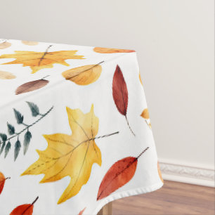 Nappe Automne Feuilles Terracotta Brown Boho Motif