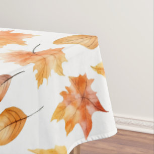 Nappe Automne Feuilles Terracotta Brown Boho Motif
