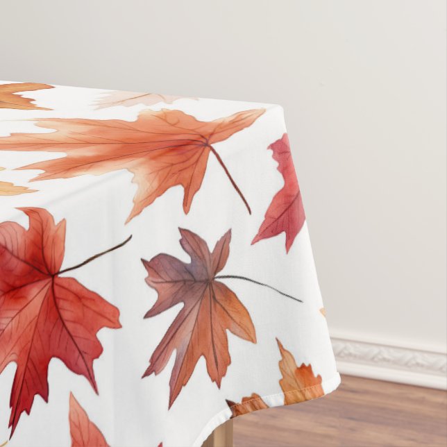 Nappe Automne Feuilles Terracotta Brown Boho Motif (In Situ)