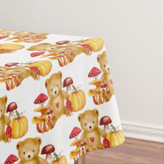 Nappe Automne Teddy Bear and Mushroom Wonderland