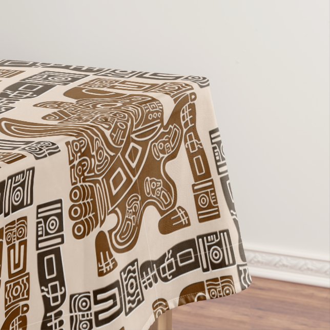 Nappe Aztec Eagle Guerrier Tribal Art antique (In Situ)