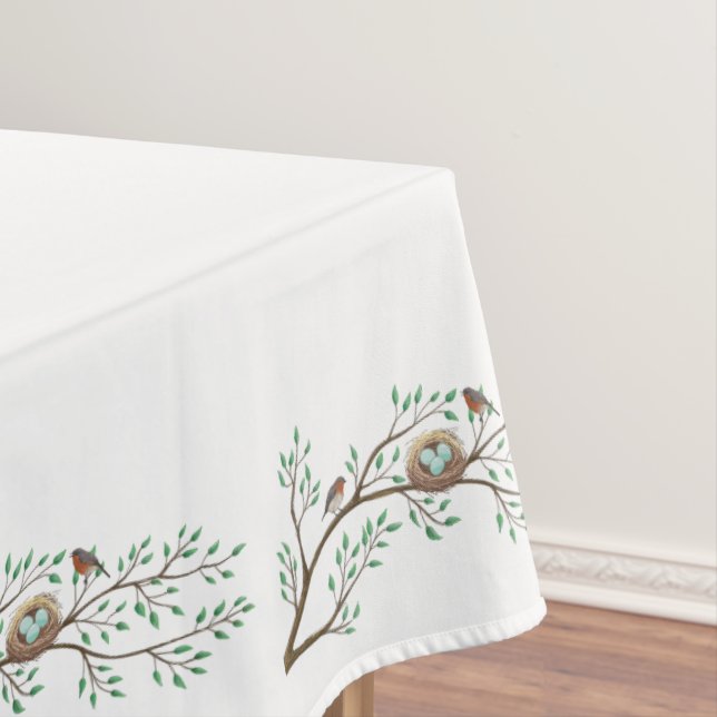 Nappe Baby shower de nids d'oiseaux Robin (In Situ)