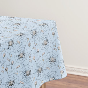 Nappe Baby shower d'Halloween araignées et Webs bleu