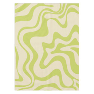 Nappe Balayage Liquide rétro Abstrait Lime Lumière Beige
