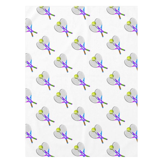 Nappe Balle de tennis et raquettes (Devant)