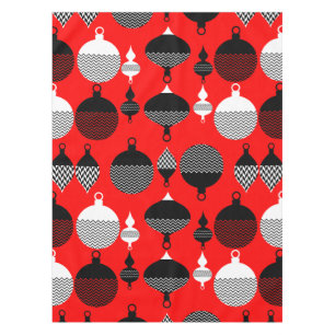 Nappe Balle Décorative De Noël Rouge Et Noir