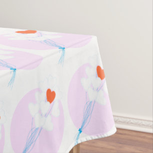 Nappe Ballons de coeur