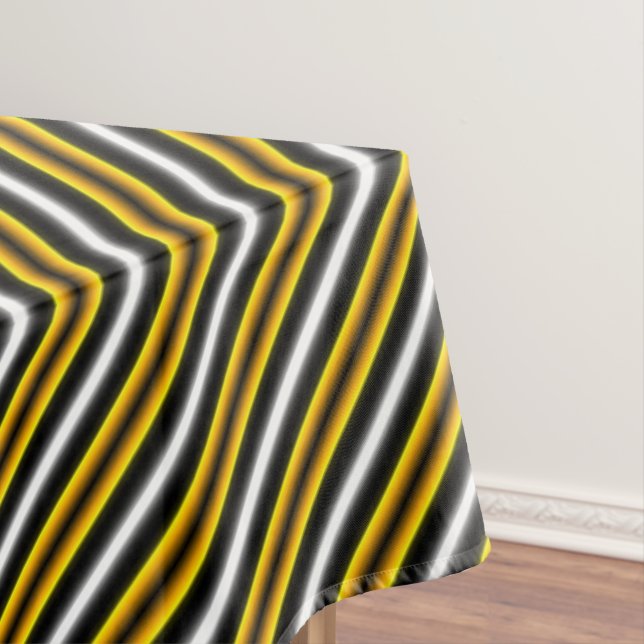 Nappe Bandes arc-en-ciel blanc jaune (In Situ)