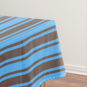Nappe Bandes de bonbons Brown et bleues