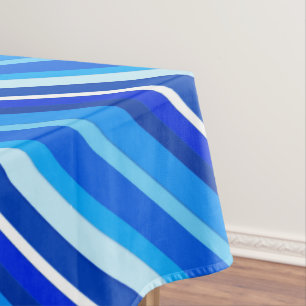 Nappe Bandes de bonbons en couche - cobalt et bleu pâle