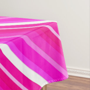 Nappe Bandes de bonbons en couches - rose et fuchsia