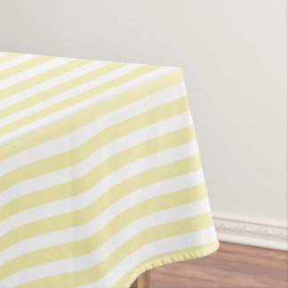 Nappe Bandes de bonbons jaunes et blancs