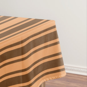 Nappe Bandes de bonbons marron rétro des années 1970