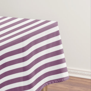 Nappe Bandes de bonbons mauves et blanches