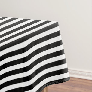 Nappe Bandes de bonbons noir et blanc