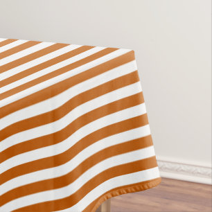 Nappe Bandes de bonbons orange et blanc brûlés