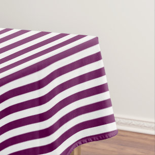Nappe Bandes de prunes et de bonbons blancs