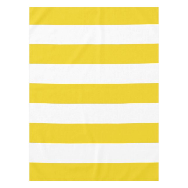 Nappe Bandes Jaunes, Blancs, Motif rayé (Devant)
