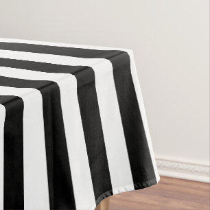 Nappe Bandes noires et blanches à motifs d'Halloween