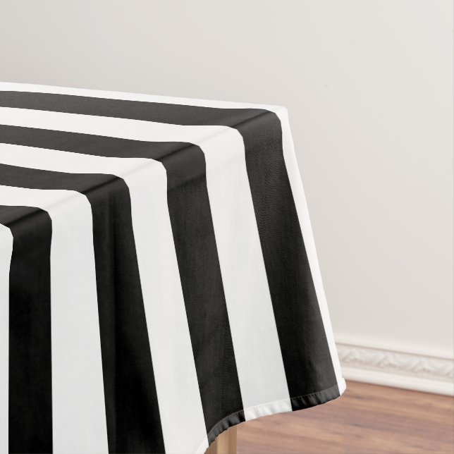 Nappe Bandes noires et blanches à motifs d'Halloween (In Situ)