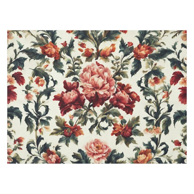 Nappe baroque italien. Fleurs et Feuilles chics (Devant (Horizontal))