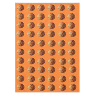 Nappe Basketballs Orange Motif Sur Orange,