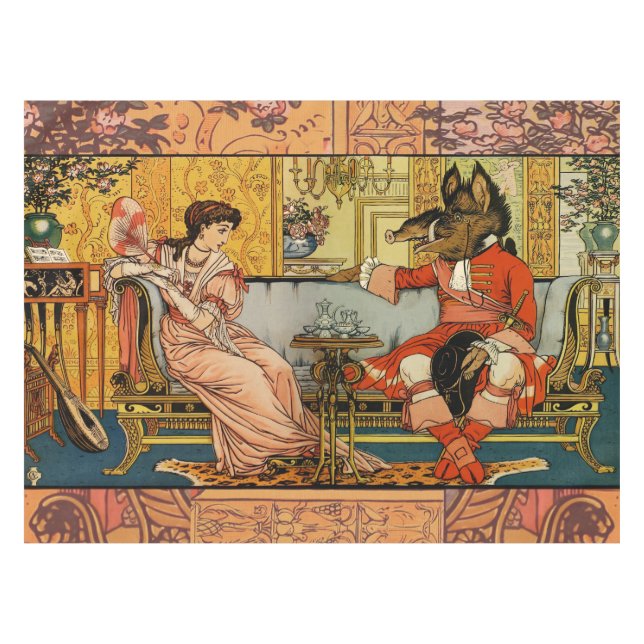 Nappe Beauté Beast Classic Fairy Tale Caractères (Devant (Horizontal))