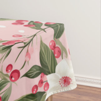 Nappe Beautiful Shabby Chic Pink Christmas Floral Berry