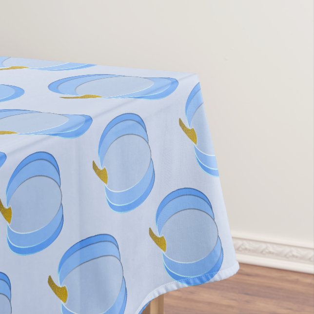 Nappe Bébé bleu mignon Citrouille Baby shower à motifs (In Situ)