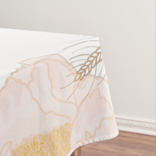 Nappe Bébé Cosmos rose sur blanc