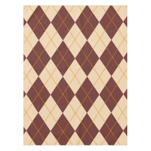 Nappe Beige Brown Automne Jacquard d'automne Diamant Mot